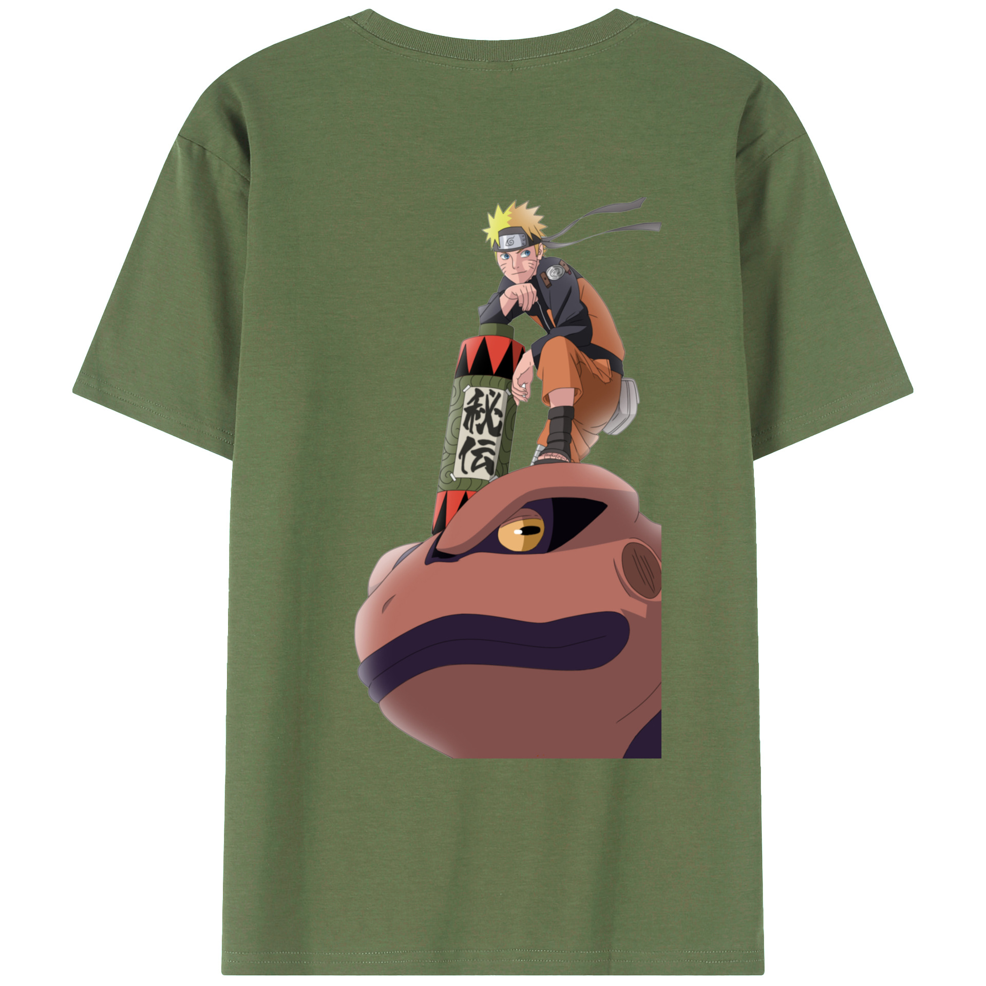 （画像用） NARUTO -ナルト- うずまき ナルト Uzumaki Naruto 綿100％ メンズ半袖Tシャツ（バックプリント） 通気性